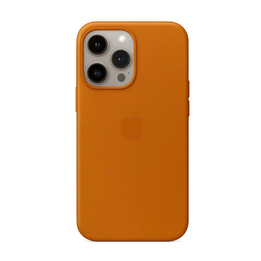 Leather case with MagSafe - California Poppy