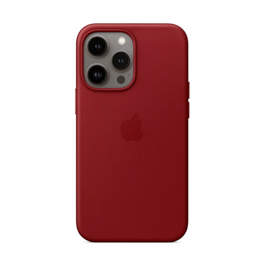 Leather case with MagSafe - Scarlet